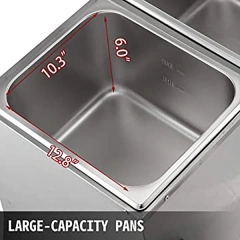 3 Electric Bain Marie Stainless Steel Food Heating  Warm Cabinet