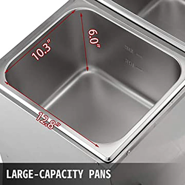 3 Electric Bain Marie Stainless Steel Food Heating  Warm Cabinet