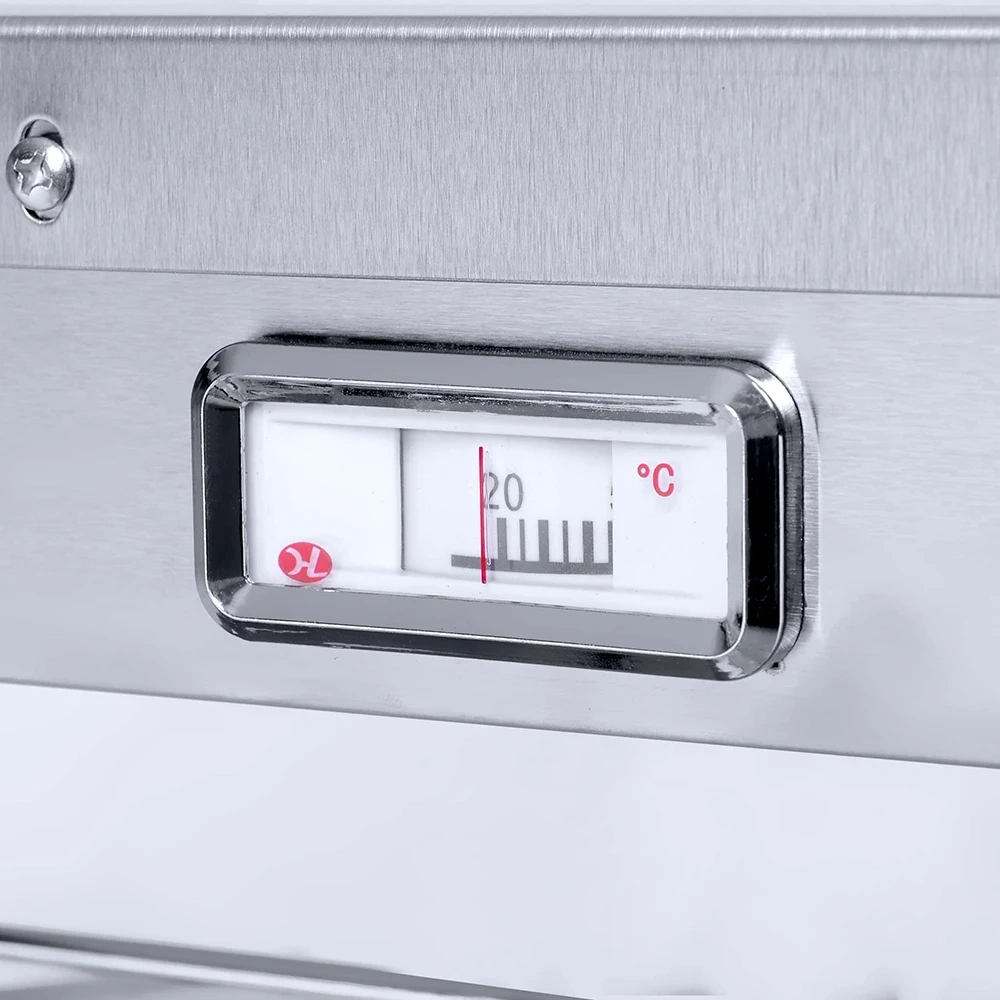 White curved 3-layer aluminum shelf food insulation display cabinet