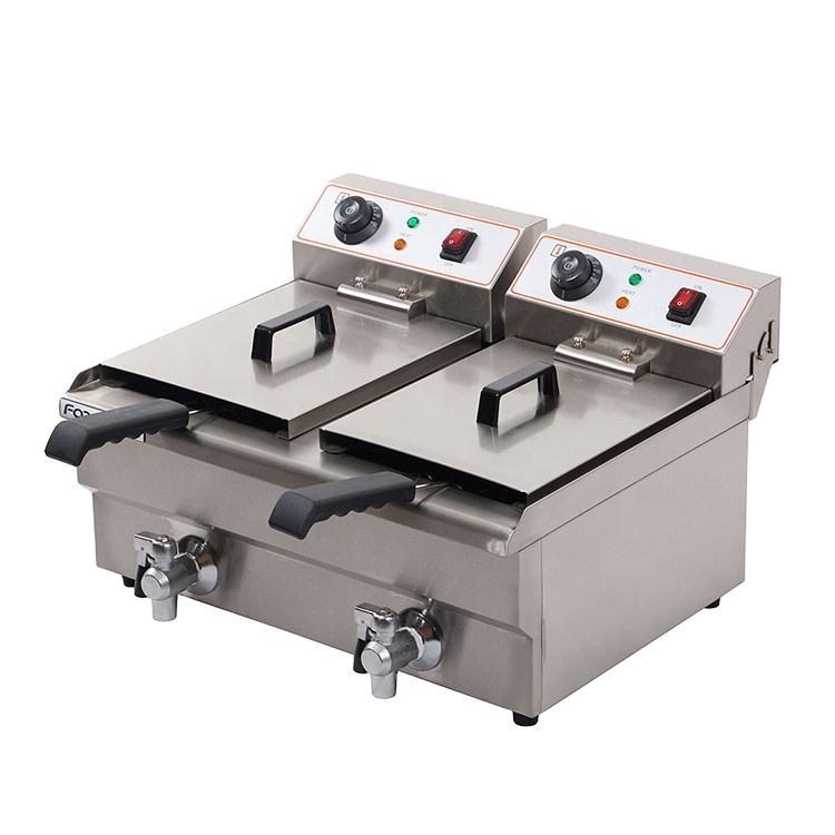 Commercial kitchen  Equipment 2-Tank 2-Basket Electric Fryer