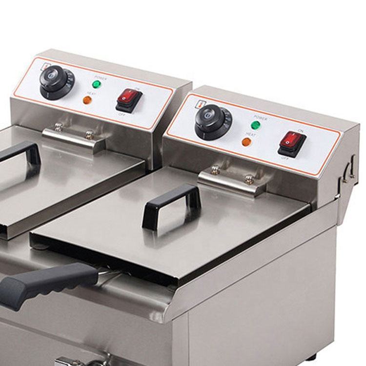 Commercial kitchen  Equipment 2-Tank 2-Basket Electric Fryer