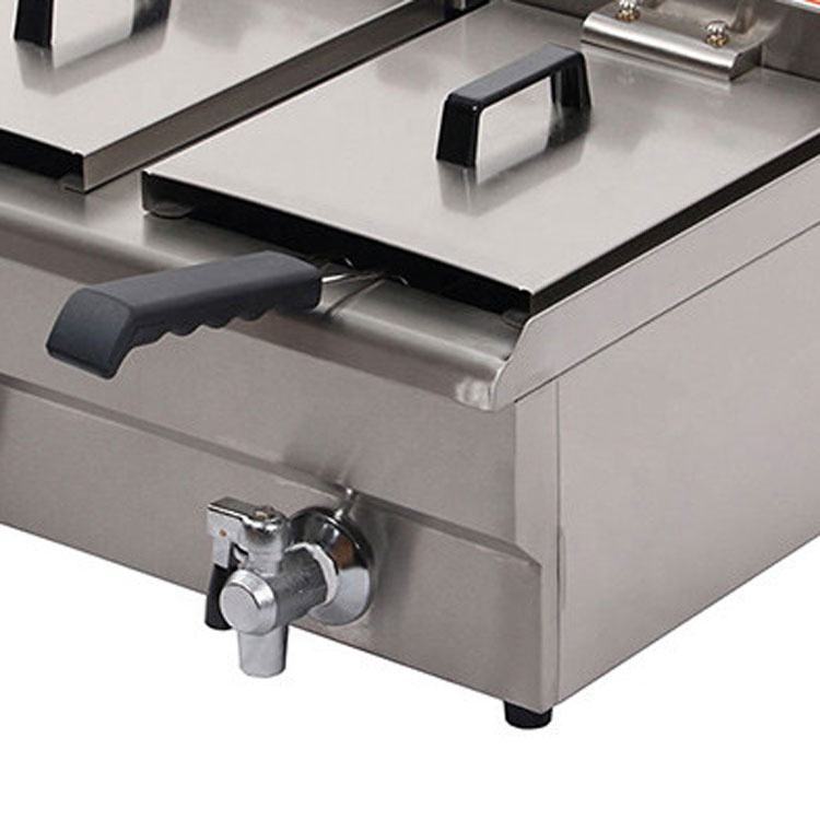 Commercial kitchen  Equipment 2-Tank 2-Basket Electric Fryer