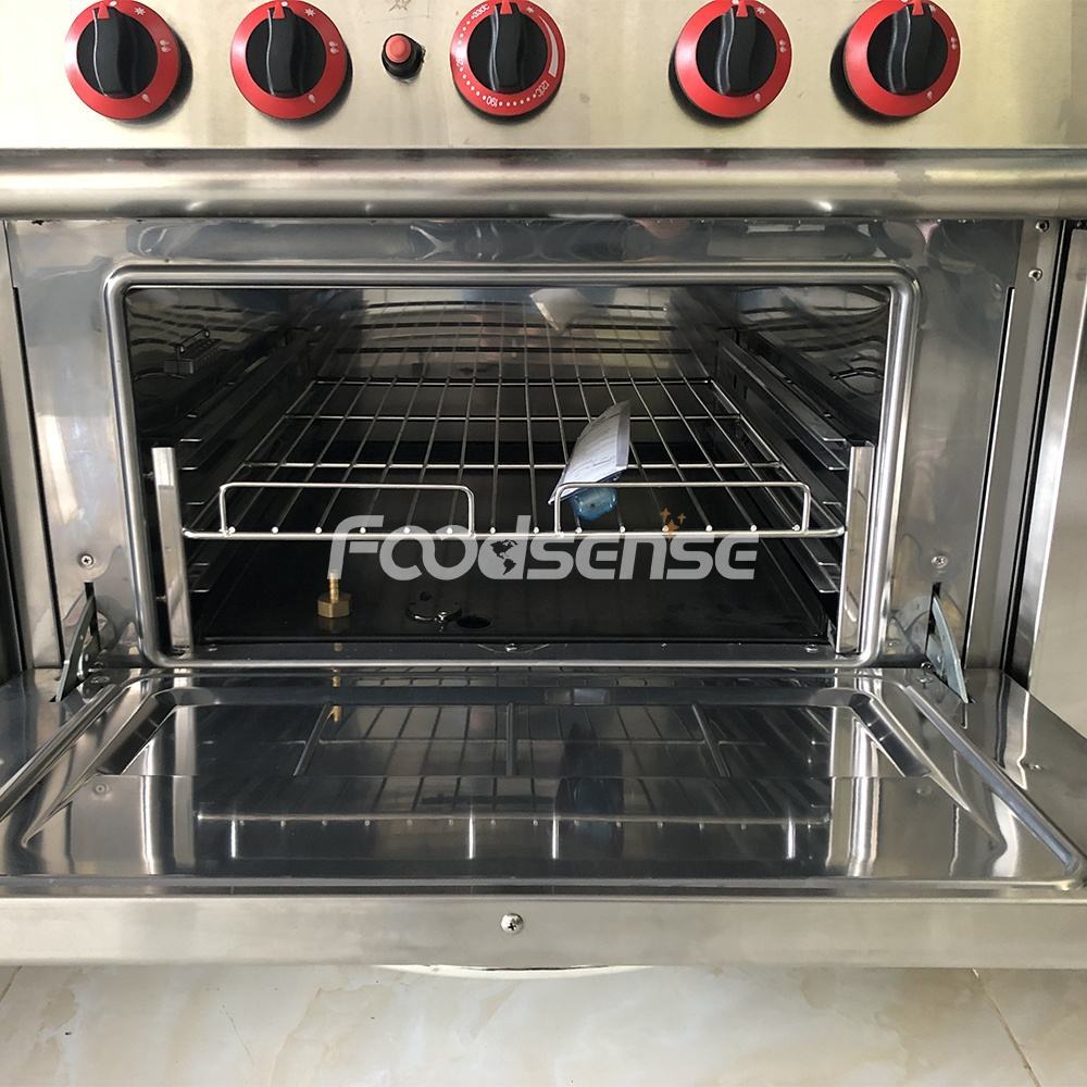 Commercial kitchen equipment 4 burner gas range  with griddle