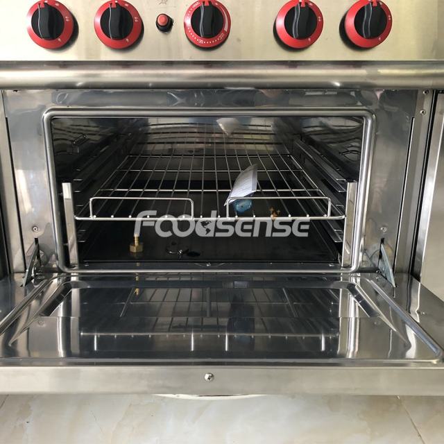 Commercial kitchen equipment 4 burner gas range  with griddle