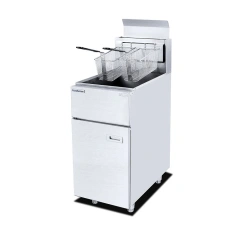 Commercial kitchen Equipment  1-Tank 2-Basket 25L gas deep fryer