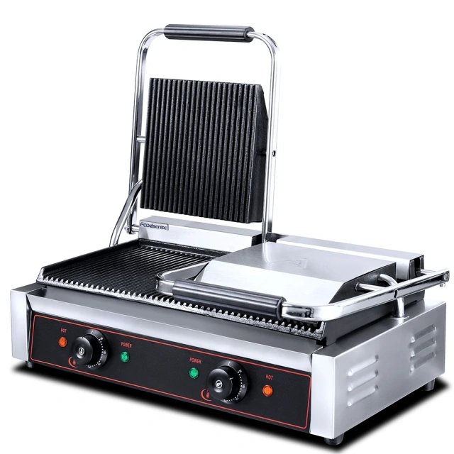 1.8+1.8KW Electric down flat Sandwich contact grill Griller