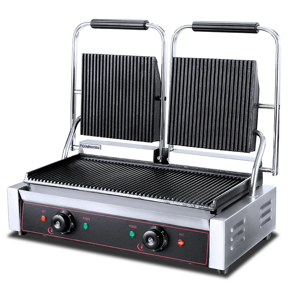 1.8+1.8KW Electric down flat Sandwich contact grill Griller