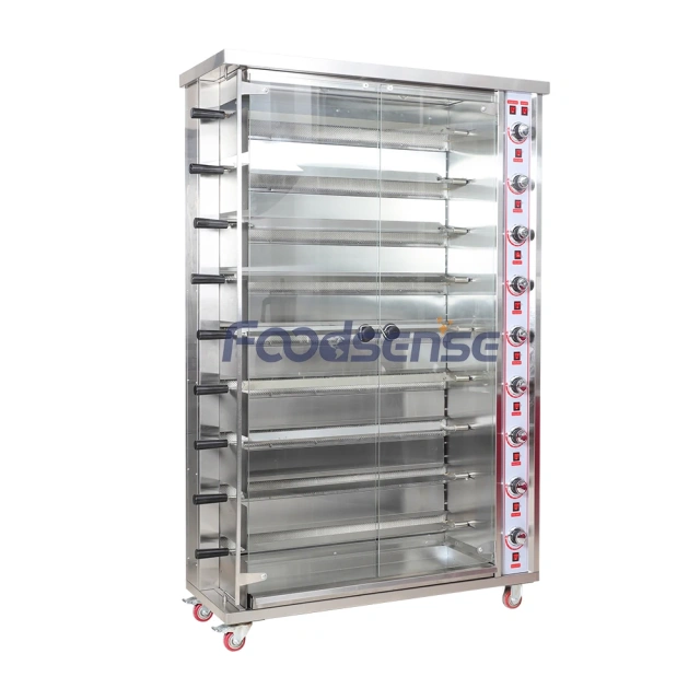 9 Layers Rotating Grill Chicken Rotisserie for 45 Whole Turkey