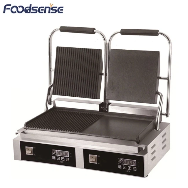 1.8+1.8KW Electric down flat Sandwich contact grill Griller
