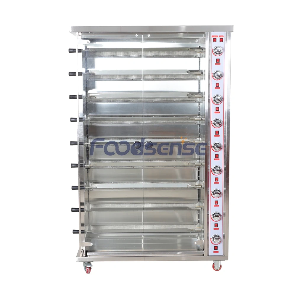 9 Layers Rotating Grill Chicken Rotisserie for 45 Whole Turkey