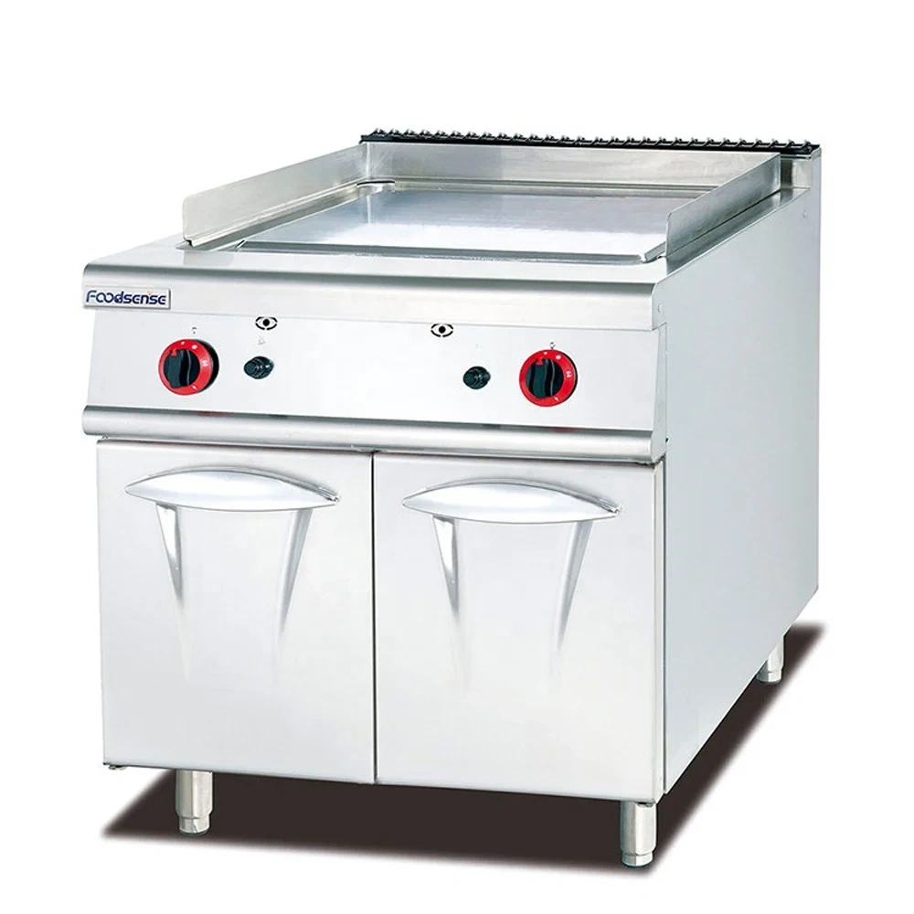 Commercial kitchen equipment  gas griddle with cabinet