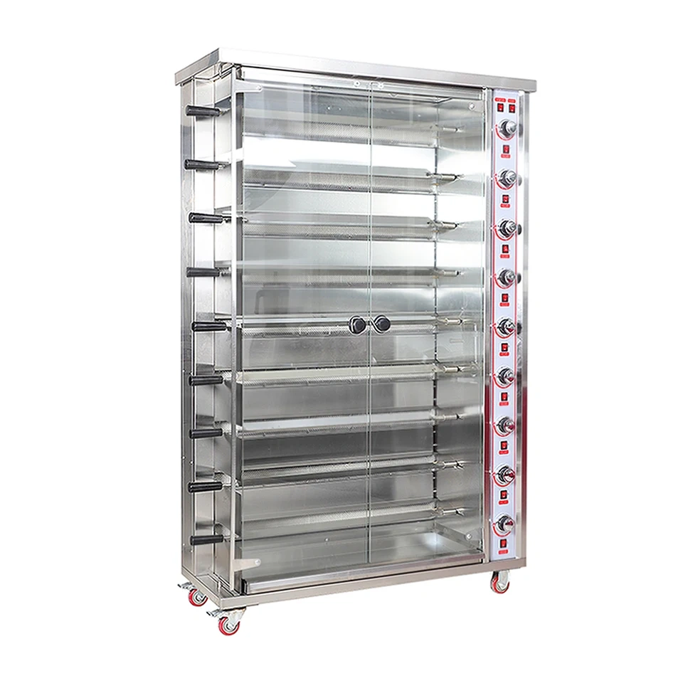 9 Layers Rotating Grill Chicken Rotisserie for 45 Whole Turkey