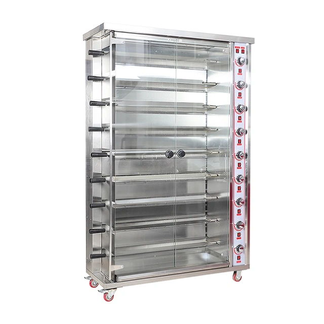 9 Layers Rotating Grill Chicken Rotisserie for 45 Whole Turkey