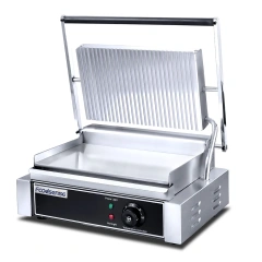 Commercial Sliver Stainless Steel All Flat Electric Contact Grill