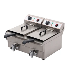 Commercial kitchen  Equipment 2-Tank 2-Basket Electric Fryer