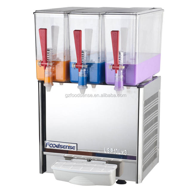 10L* 3 Tanks Commercial Square Cold Drink juice Dispenser