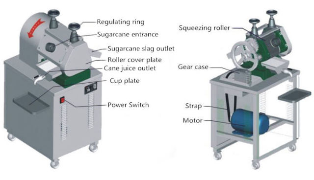 Stainless steel Sugar Cane Juice Making Machine Sugar Cane Presser
