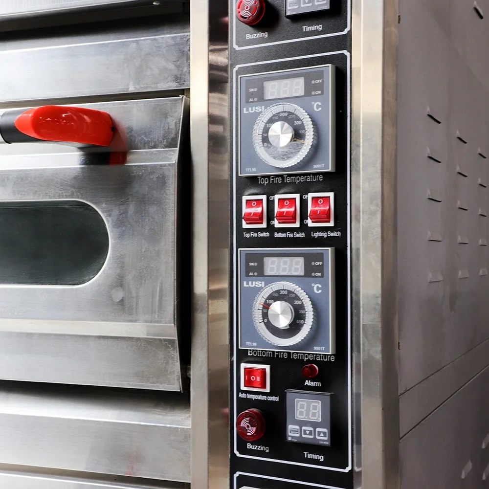 4-Decks 16-Trays Stainless Steel Deck Oven For Commercial Use
