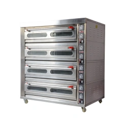 4-Decks 16-Trays Stainless Steel Deck Oven For Commercial Use