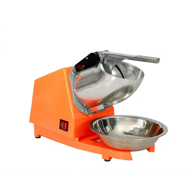 Orange Electric Ice Crushers Snow Cone Maker Machine 800mL