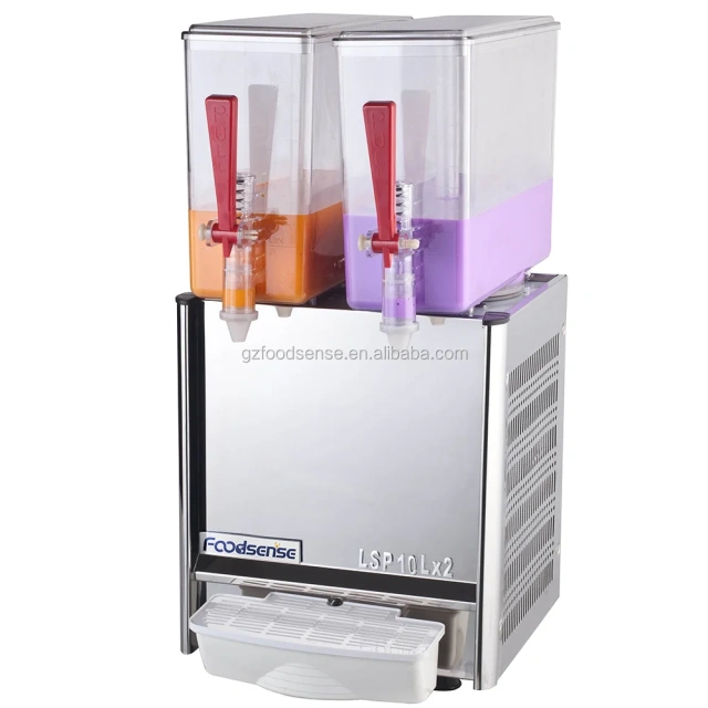 10L* 3 Tanks Commercial Square Cold Drink juice Dispenser