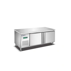 Commercial kitche stainless steel workbench  2 doors refrigerator
