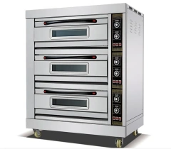 Gas Steamer Oven 3-Deck 9-Tray Electric Fermentation With Baking