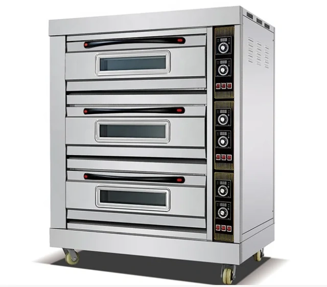 Gas Steamer Oven 3-Deck 9-Tray Electric Fermentation With Baking