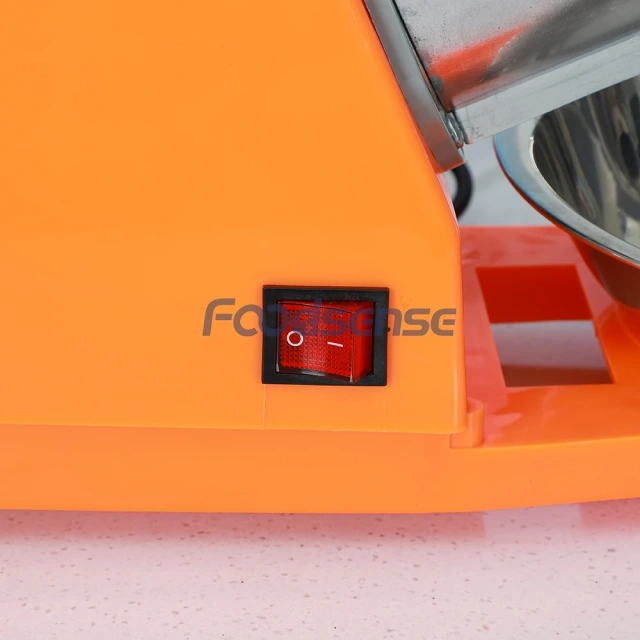 Orange Electric Ice Crushers Snow Cone Maker Machine 800mL
