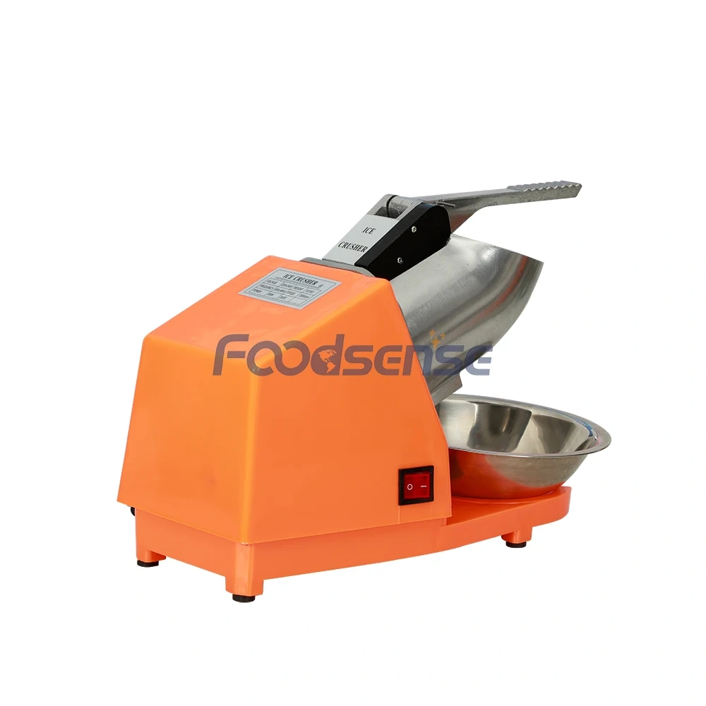 Orange Electric Ice Crushers Snow Cone Maker Machine 800mL