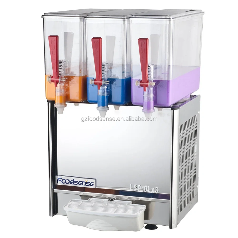 10L* 3 Tanks Commercial Square Cold Drink juice Dispenser