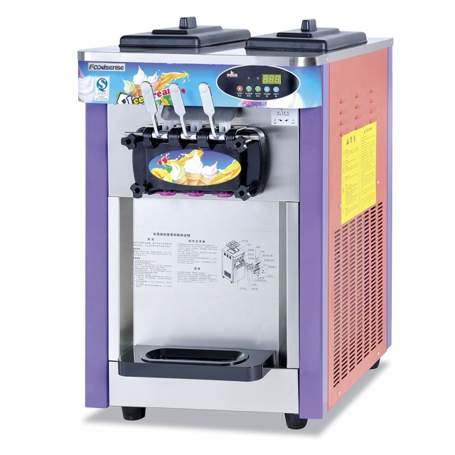 3 Flavor Table Top stainless steel Commercial Ice Cream Machine