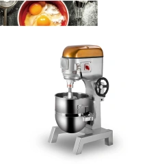 Three-function food mixer with timing and protective cover