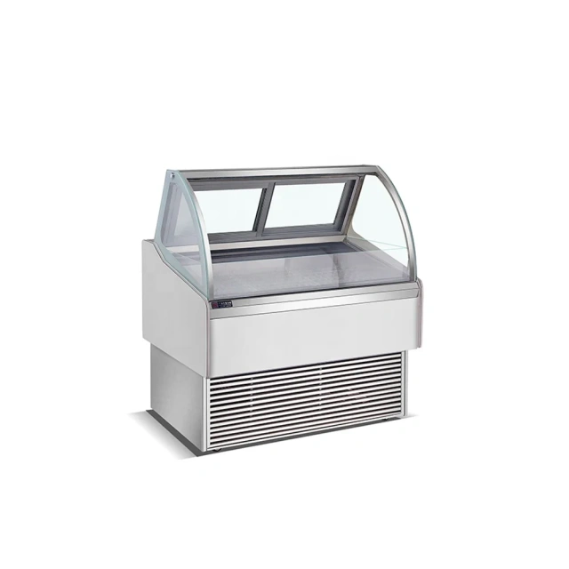 12 Pans Ice Cream Fridge Showcase Refrigerator Equipment