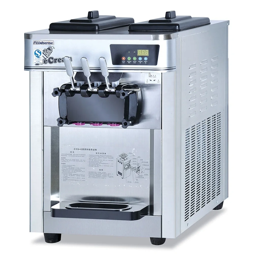 3 Flavor Table Top stainless steel Commercial Ice Cream Machine