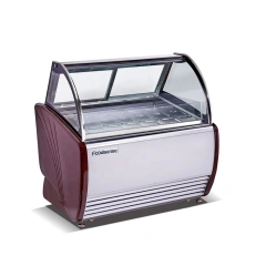 12 Pans Ice Cream Fridge Showcase Refrigerator Equipment