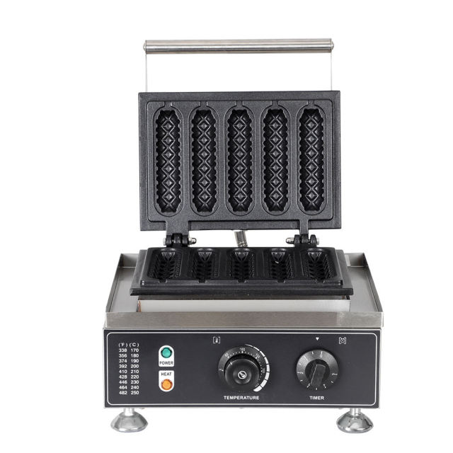 5 Frames Commercial Waffle Maker Hot Dog bubble waffle maker