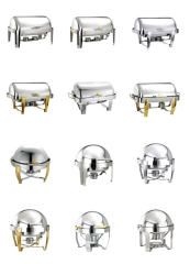 Stainless Steel Round roll Top buffet food chafing dish warmer