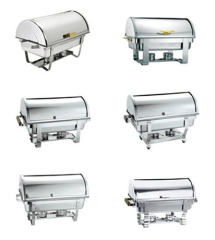 Stainless Steel Round roll Top buffet food chafing dish warmer