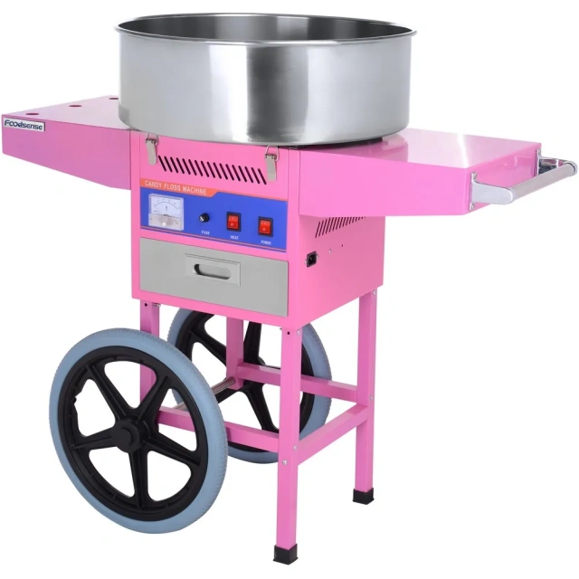 Electric Cotton Candy Floss Machine with Cart or Trolley