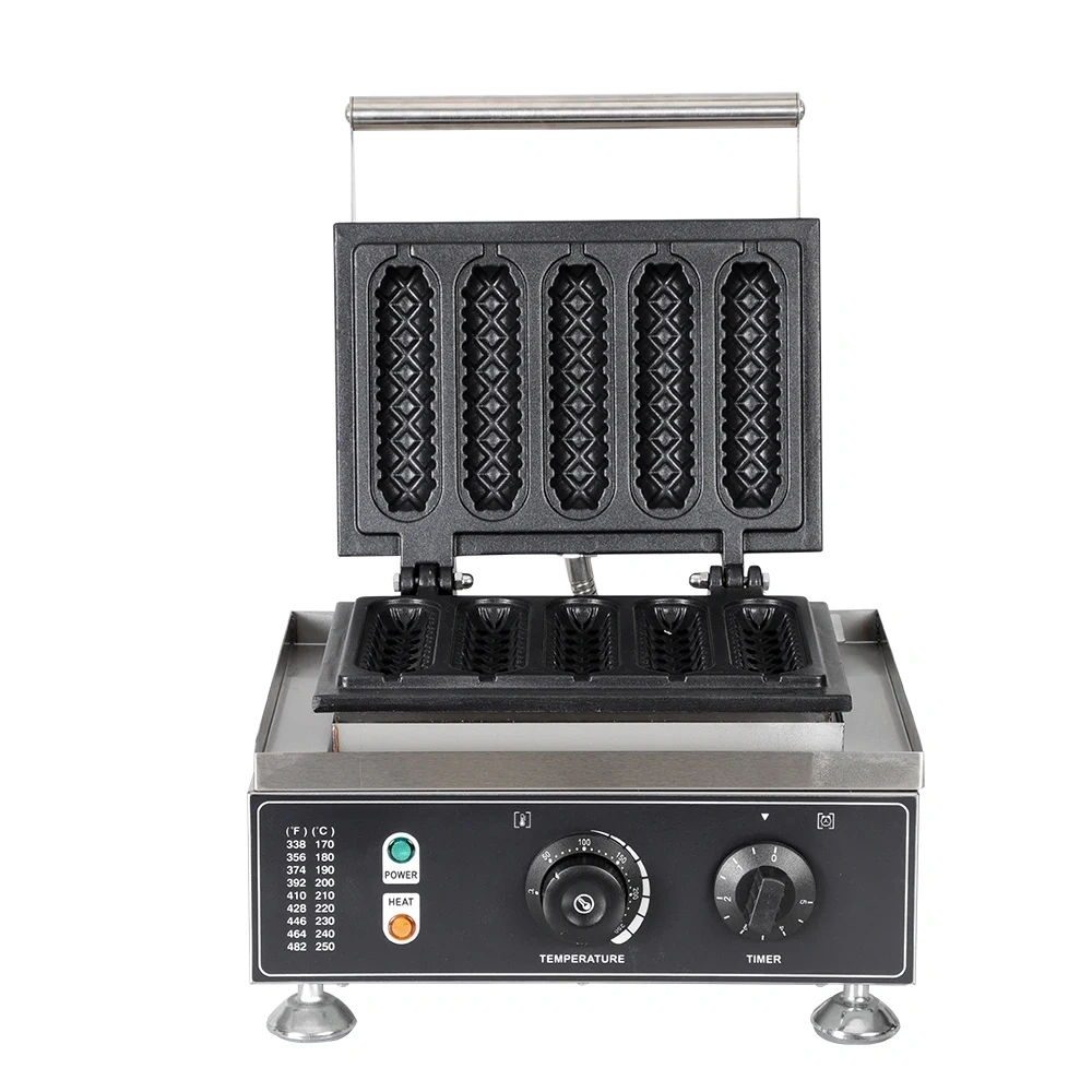 5 Frames Commercial Waffle Maker Hot Dog bubble waffle maker