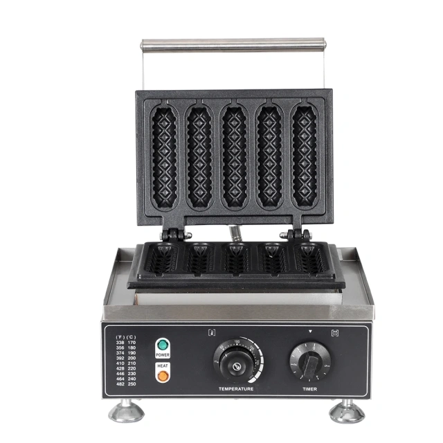 5 Frames Commercial Waffle Maker Hot Dog bubble waffle maker