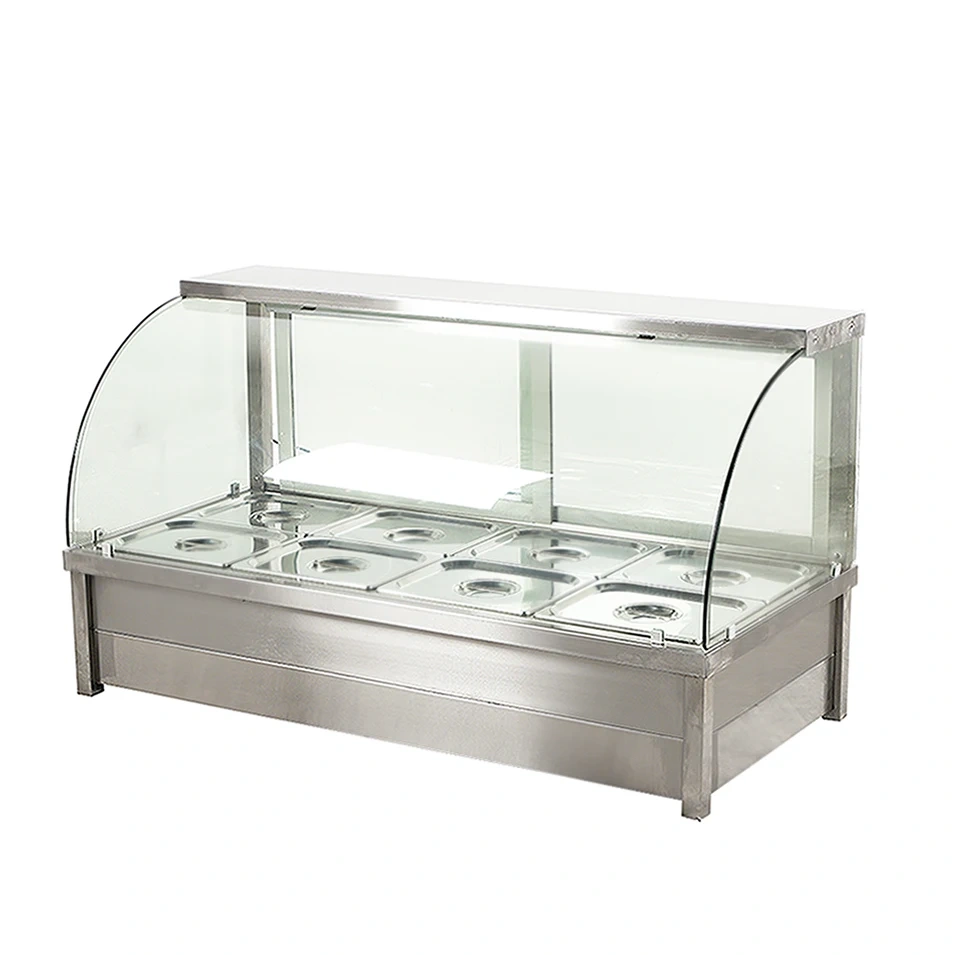 Commercial 8*1/2pan Temperature Control Food Pizza Warmer Display