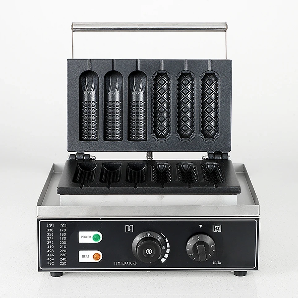 Electric Hot dog Machine Waffle Maker With Timer Temperature Control