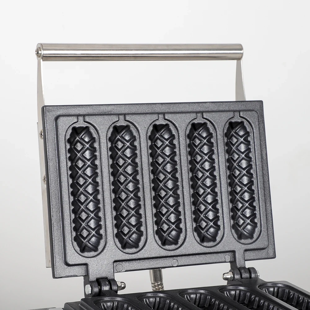 5 Frames Commercial Waffle Maker Hot Dog bubble waffle maker