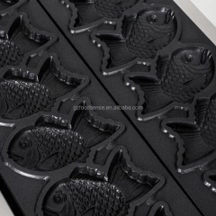 Electric Taiyaki Machine  3layers Nonstick 6pcs Fish Waffle Making