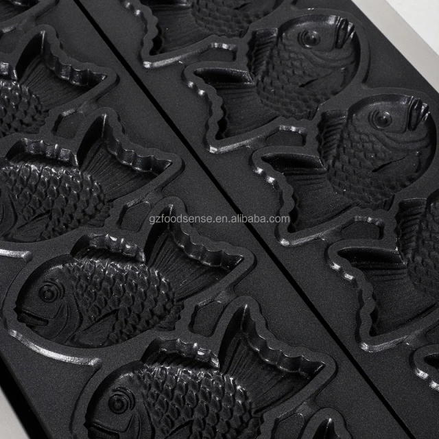 Electric Taiyaki Machine  3layers Nonstick 6pcs Fish Waffle Making