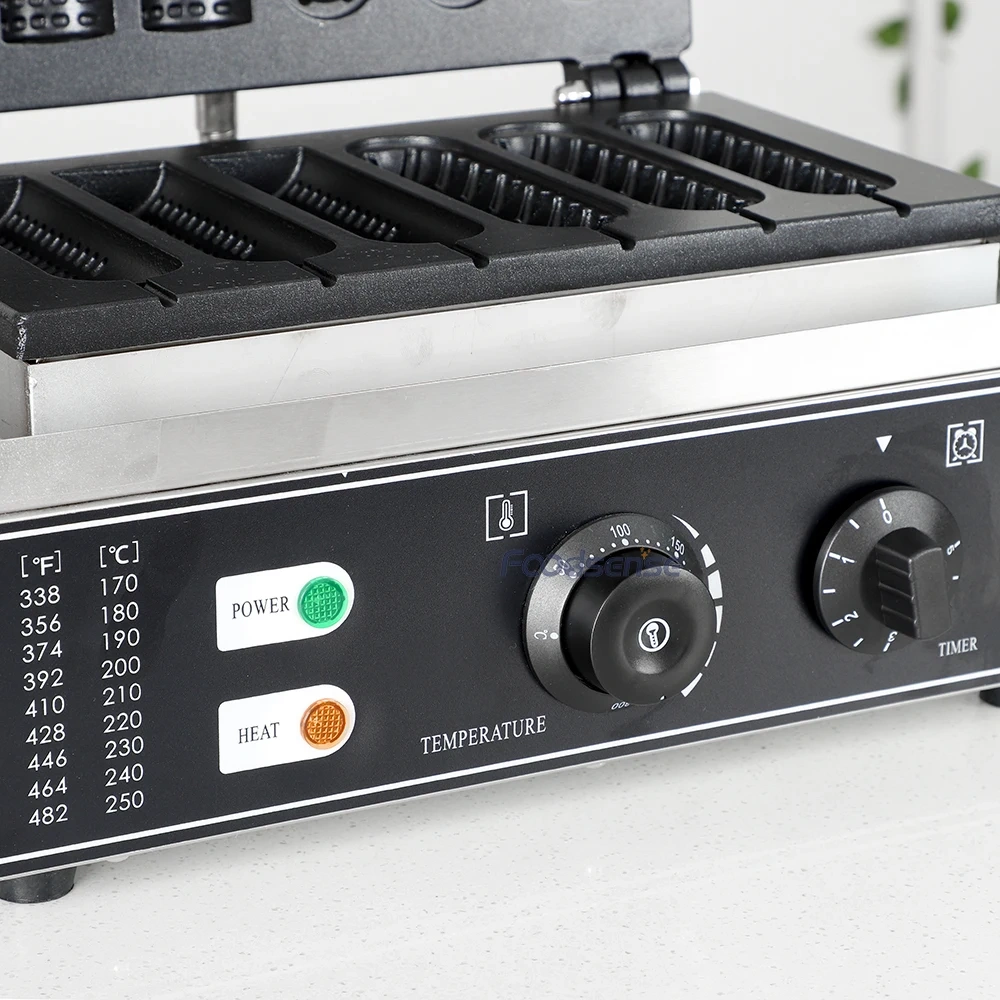 Electric Hot dog Machine Waffle Maker With Timer Temperature Control