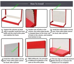 Multifunctional Tool Rack Display Stand Metal Pegboard Display