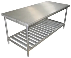 3 layer work table with under shelf /workbench table